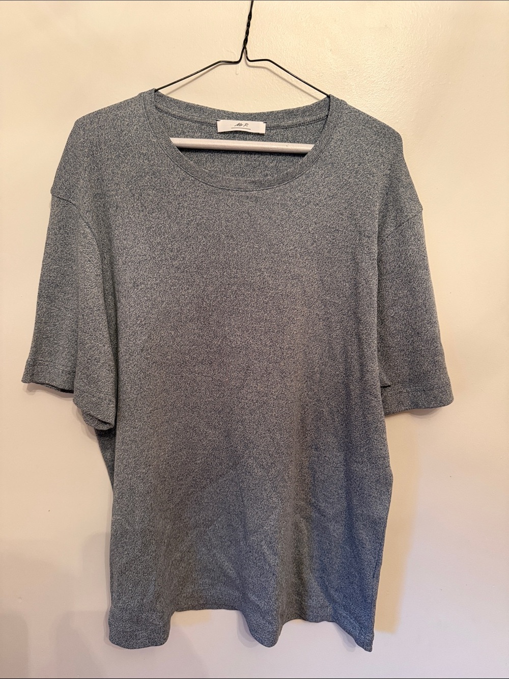Men's Soft Heather Gray Crewneck Short-Sleeve Tee